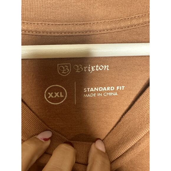 Brixton Orange Standard Fit Long Sleeve Shirt Men's Size XXL - Picture 5 of 7